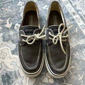 Sperry Black/Dark Gray Classic Boat Shoes